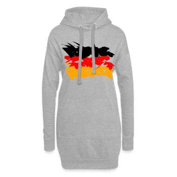 Deutschland Flagge Graffiti Design - Hoodie-Kleid - Grau meliert - Vorne