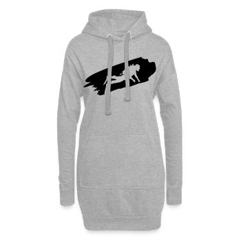 Taucher - Tauchen - Tauch Geschenke - Hoodie-Kleid - Grau meliert - Vorne