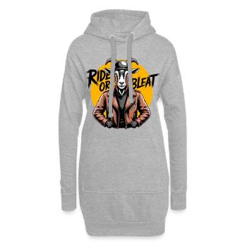 Rebelle Motard Chèvre - Sweat-shirt à capuche long Femme - gris chiné - Devant