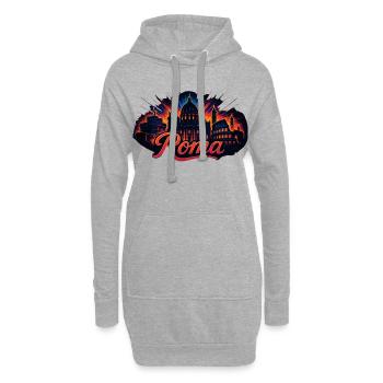 Rom Roma Hauptstadt Italien Silhouette Geschenk - Hoodie-Kleid - Grau meliert - Vorne