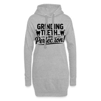 Zähneknirschen in Perfektion Dental Lab Tech - Hoodie-Kleid - Grau meliert - Vorne