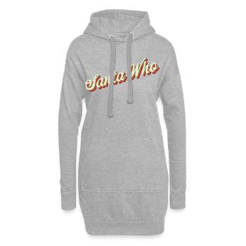 Santa Who Christmas Design - Hoodie-Kleid - Grau meliert - Vorne