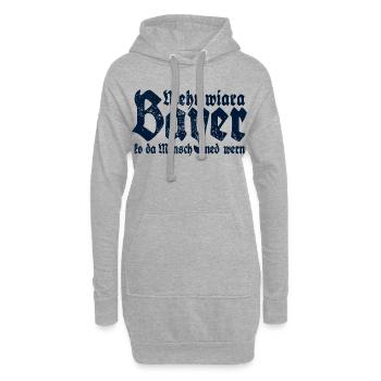 Mehr als ein Bayer kann der Mensch nicht werden - Hoodie-Kleid - Grau meliert - Vorne