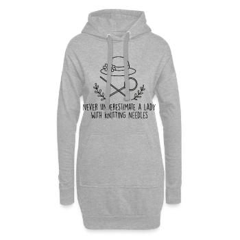 Miss Marple Jamais une dame ne comprend - Sweat-shirt à capuche long Femme - gris chiné - Devant