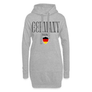 Drapeau de l’Allemagne, fabriqué en Allemagne - Sweat-shirt à capuche long Femme - gris chiné - Devant