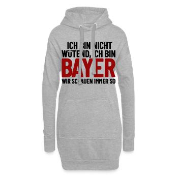 Je ne suis pas en colère, je suis Bavarois - Sweat-shirt à capuche long Femme - gris chiné - Devant