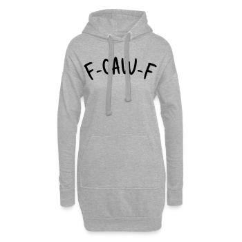 F-CAW-F (Couleur modifiable via Personnaliser) - Sweat-shirt à capuche long Femme - gris chiné - Devant