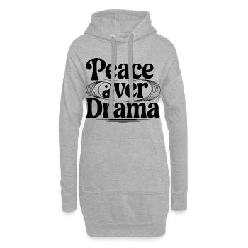 La paix au lieu du drame - Sweat-shirt à capuche long Femme - gris chiné - Devant
