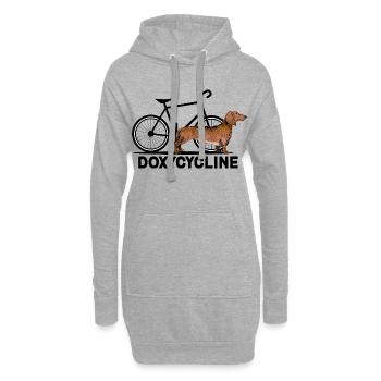 Doxycycline grappige Teckel Cyclus - Sweat-shirt à capuche long Femme - gris chiné - Devant