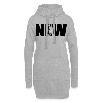 New – The Best Year Bold Typography Design - Hoodie-Kleid - Grau meliert - Vorne
