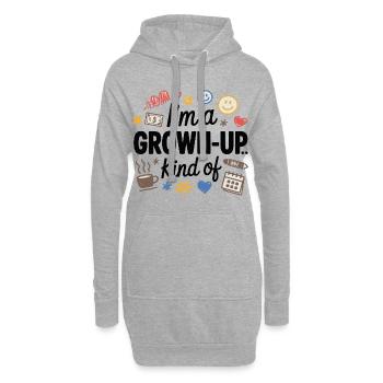 Je suis un adulte... D’une manière ou d’une - Sweat-shirt à capuche long Femme - gris chiné - Devant