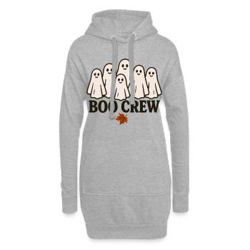Boo Crew drôle disant Halloween Costume - Sweat-shirt à capuche long Femme - gris chiné - Devant