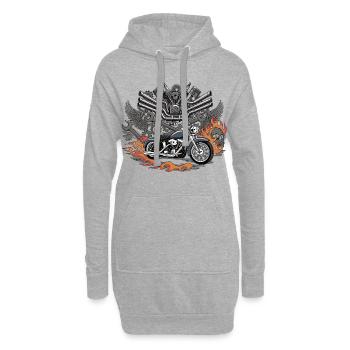 Puissance du moteur du Flame Cruiser - Sweat-shirt à capuche long Femme - gris chiné - Devant
