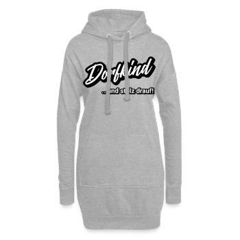 Dorfkind Stolz aufs Dorf Shirt - Hoodie-Kleid - Grau meliert - Vorne