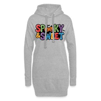 Halloween effrayant et doux - Sweat-shirt à capuche long Femme - gris chiné - Devant