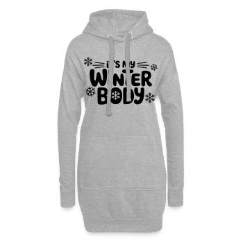 Winter body - Sweat-shirt à capuche long Femme - gris chiné - Devant