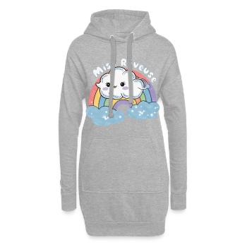 Enfant Rêveur et Sommeil Miss Rêveuse Magique - Sweat-shirt à capuche long Femme - gris chiné - Devant