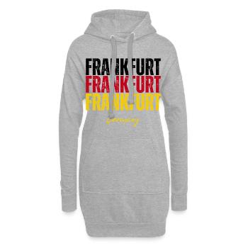 Francfort, Allemagne, un souvenir de Francfort - Sweat-shirt à capuche long Femme - gris chiné - Devant