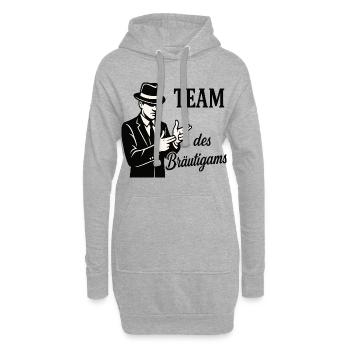 T-shirt avec logo de l’équipe du marié - Sweat-shirt à capuche long Femme - gris chiné - Devant