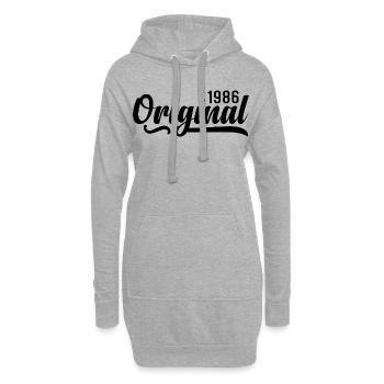 1986 Geburtstag 39 Jahre Alt, retro 1986 - Hoodie-Kleid - Grau meliert - Vorne