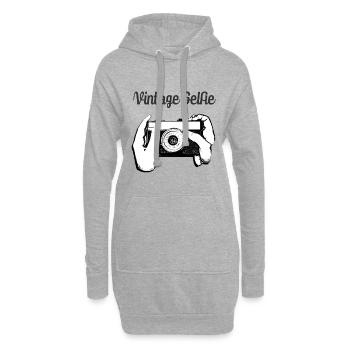Vintage Selfie Camera - Sweat-shirt à capuche long Femme - gris chiné - Devant