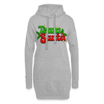 Weihnachtsmann Geschenkidee für festliche Stimmung - Hoodie-Kleid - Grau meliert - Vorne