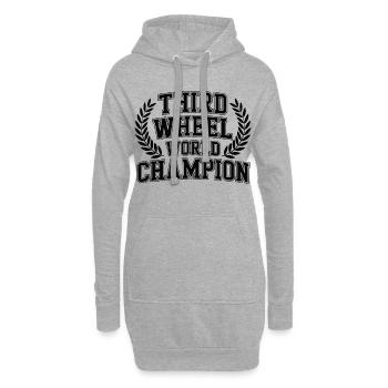 Drittes Rad Weltmeister - Hoodie-Kleid - Grau meliert - Vorne
