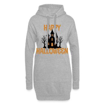 Happy Halloween  - Hoodie-Kleid - Grau meliert - Vorne