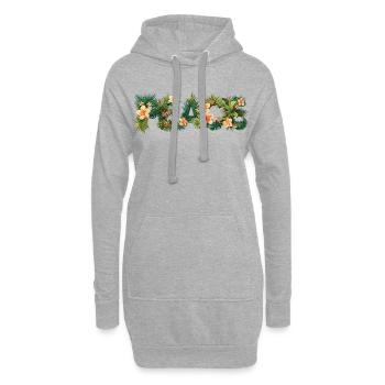 Paix - Ambiance estivale - Sweat-shirt à capuche long Femme - gris chiné - Devant