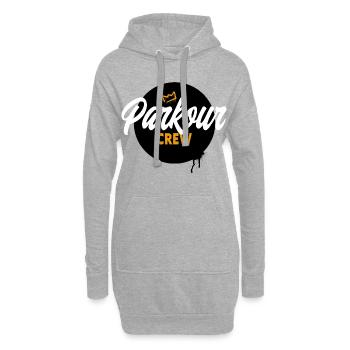 Parkour - Sweat-shirt à capuche long Femme - gris chiné - Devant