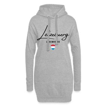 Elegantes Design Luxemburg, hergestellt in Luxemburg - Hoodie-Kleid - Grau meliert - Vorne
