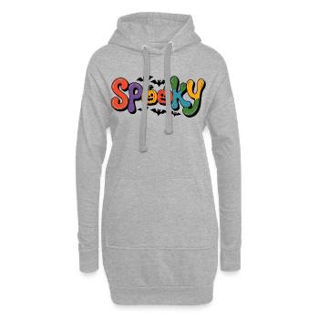 Police effrayante avec des visages de citrouille - Sweat-shirt à capuche long Femme - gris chiné - Devant