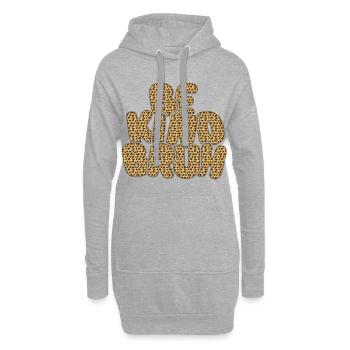 Be Kimbo Brown Leopard Texte - Sweat-shirt à capuche long Femme - gris chiné - Devant
