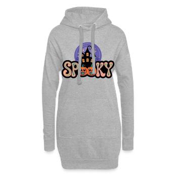 Spukhaus Halloween Kürbisparade - Hoodie-Kleid - Grau meliert - Vorne