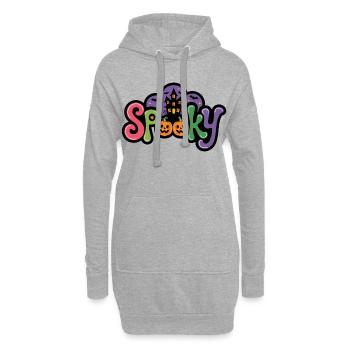 Spooky Halloween Schriftzug - Hoodie-Kleid - Grau meliert - Vorne