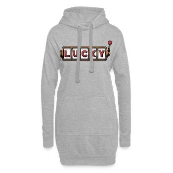 Conception de machine à sous chanceuse - Sweat-shirt à capuche long Femme - gris chiné - Devant
