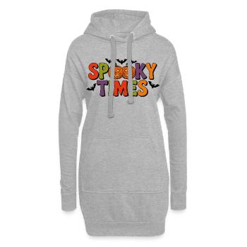 Spooky Times Pumpkins - Hoodie-Kleid - Grau meliert - Vorne
