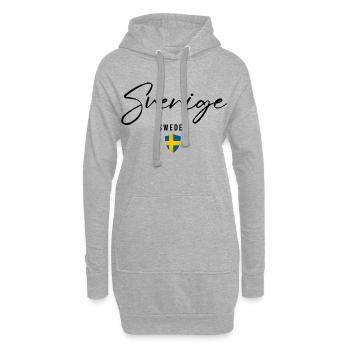 La fierté suédoise, fabriquée en Suède - Sweat-shirt à capuche long Femme - gris chiné - Devant