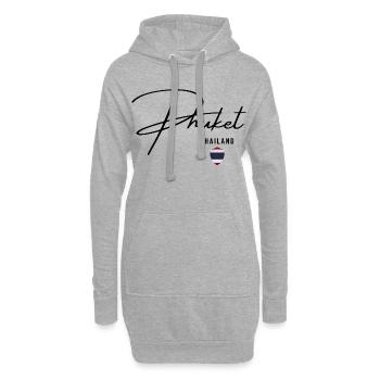 Elegantes Design Phuket, thailändischer Stolz - Hoodie-Kleid - Grau meliert - Vorne