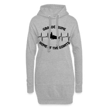 Wels – Grande Fiume – Heimat der Giganten - Hoodie-Kleid - Grau meliert - Vorne
