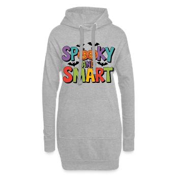 Spooky and Smart Halloween Design - Hoodie-Kleid - Grau meliert - Vorne