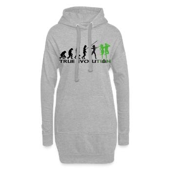 Évolution vers la danse traditionnelle irlandaise - Sweat-shirt à capuche long Femme - gris chiné - Devant