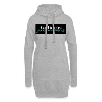 Bad Ideas Great Memories 02 - Hoodie-Kleid - Grau meliert - Vorne