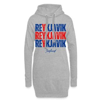Reykjavik, Islande, fierté islandaise - Sweat-shirt à capuche long Femme - gris chiné - Devant