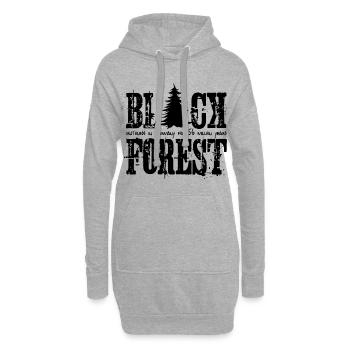 Black Forest Lettering Black - Hoodie Dress - heather grey - Front