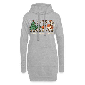 Weihnachten Just A Merry Goose Lustig - Hoodie-Kleid - Grau meliert - Vorne