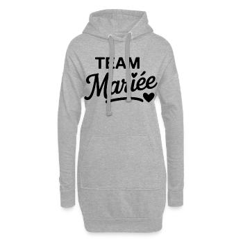 Team Braut gestaltet eleganten Junggesellenabschied - Hoodie-Kleid - Grau meliert - Vorne