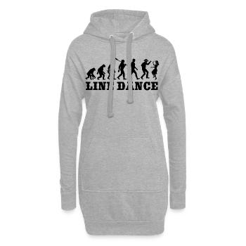 Vintage Evolution - Danse en ligne - Cadeau - Sweat-shirt à capuche long Femme - gris chiné - Devant