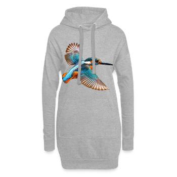 Eisvogel - Hoodie-Kleid - Grau meliert - Vorne