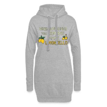 When Life Gives You Lemons Make Limoncello – Humor - Hoodie-Kleid - Grau meliert - Vorne